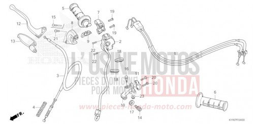 HANDLE LEVER/SWITCH/CABLE CRF110FR de 2024